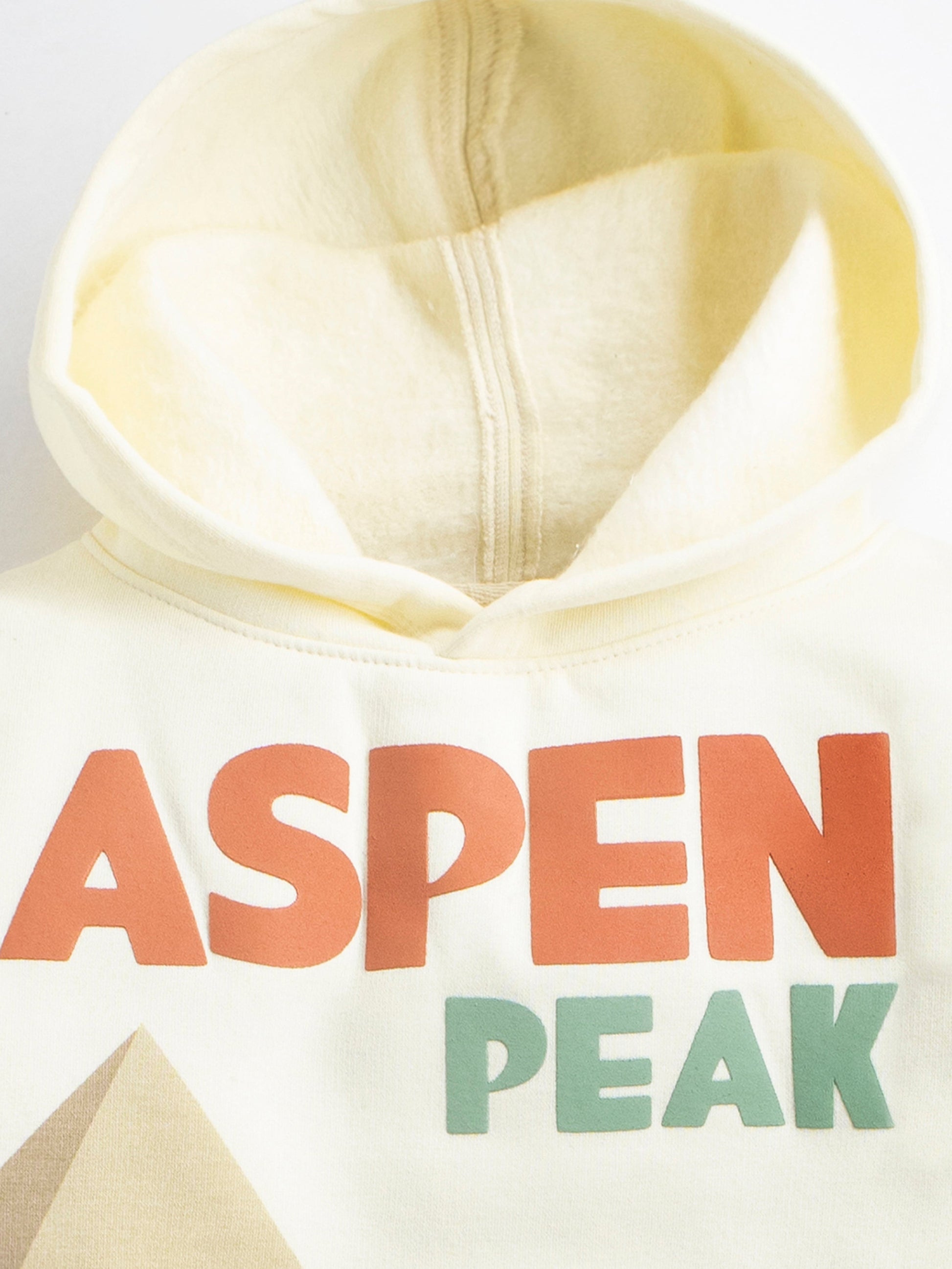 Cherry Crumble Cream Solid Printed Fleece Lovely Classic Winter Sweatshirt