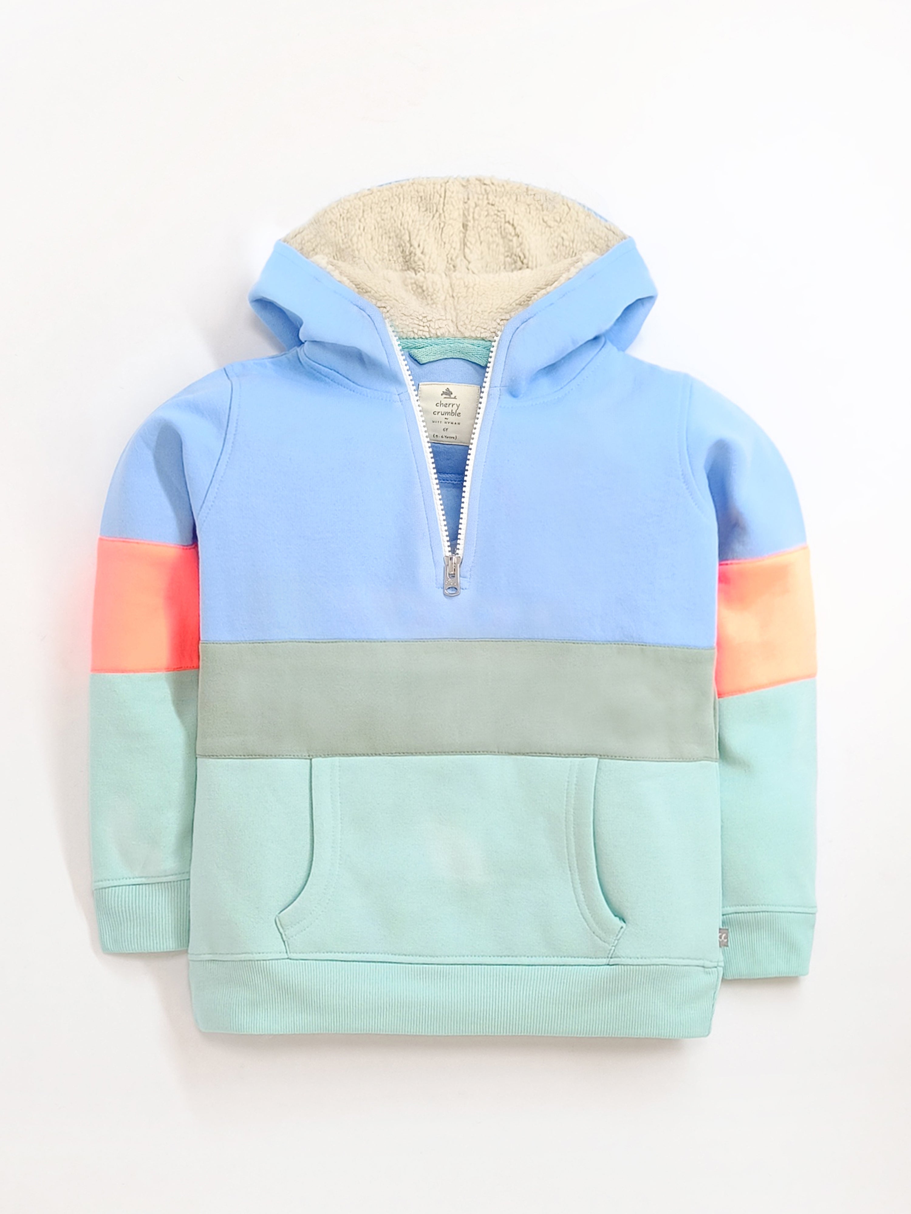 Cherry Crumble Multicolor Colorblock Winter Sweatshirt