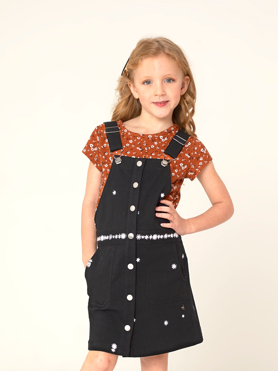 Cherry Crumble Black Embroidered Charming Dress