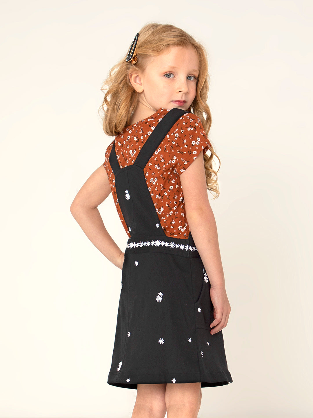 Cherry Crumble Black Embroidered Charming Dress
