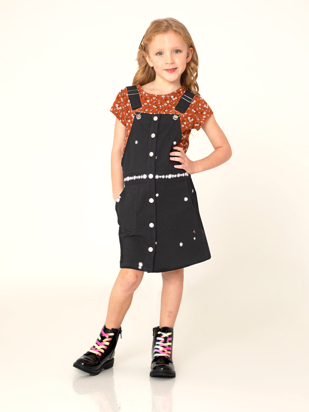 Cherry Crumble Black Embroidered Charming Dress