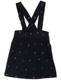 Navy Blue Embroidered Cute Elegant Summer Dress