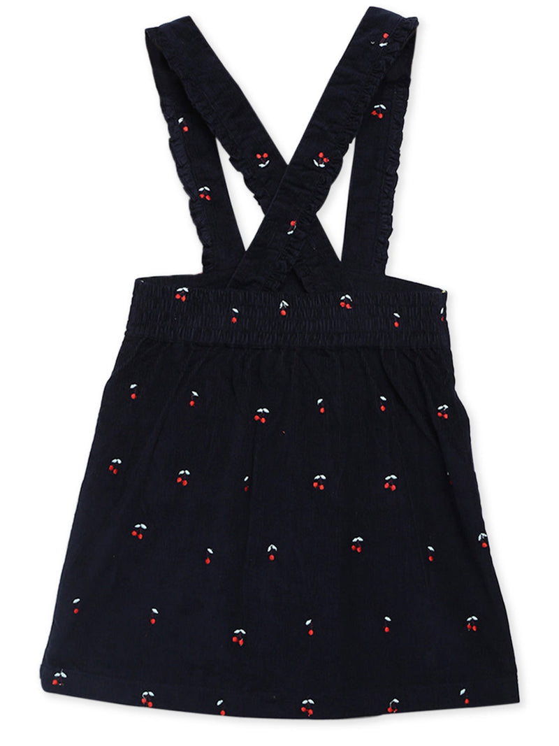 Navy Blue Embroidered Cute Elegant Summer Dress