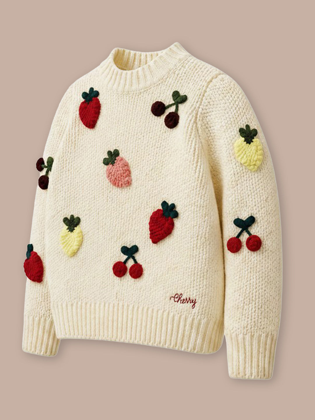 Off-White Crochet Embroidered Sweater