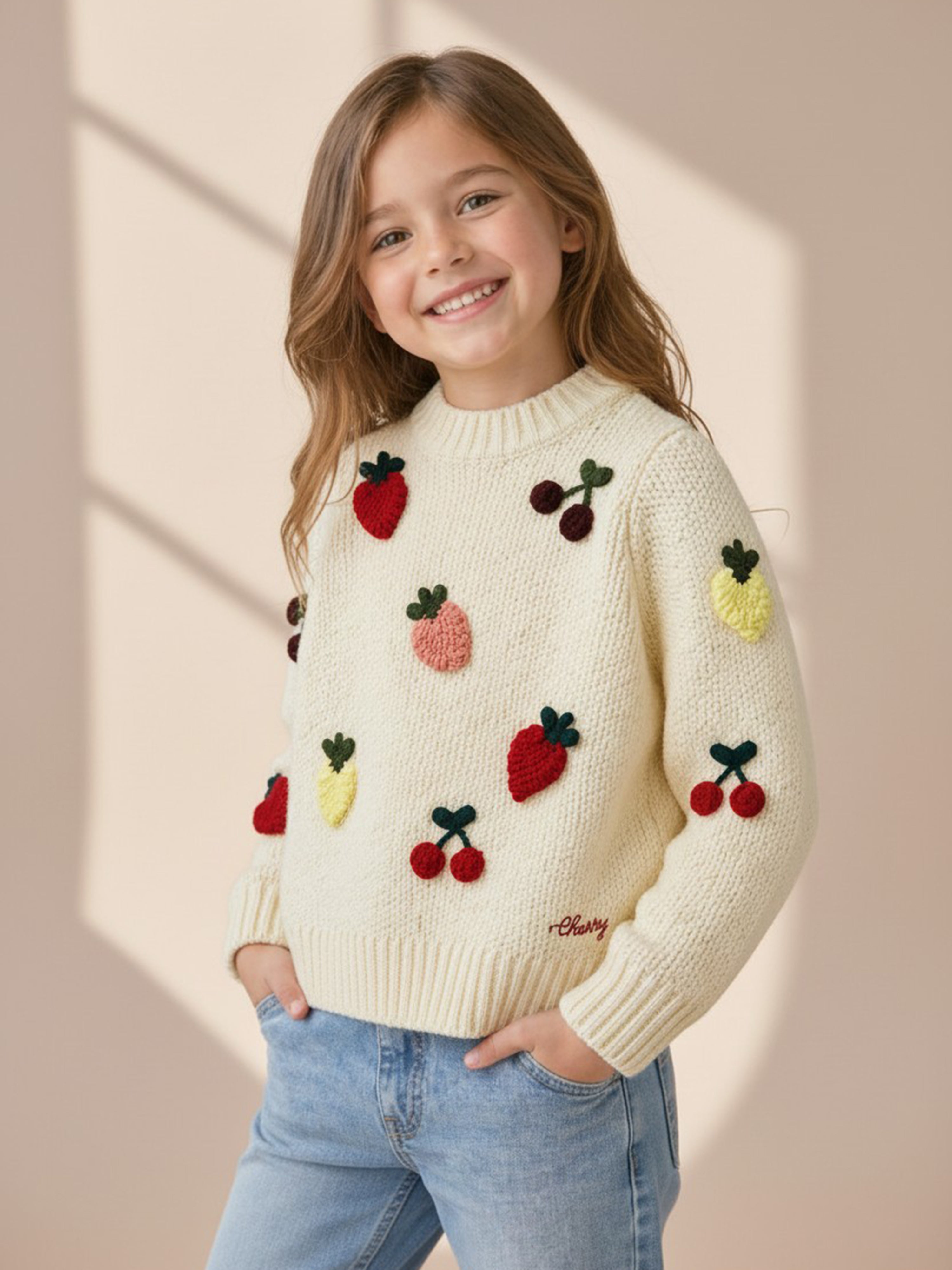 Off-White Crochet Embroidered Sweater
