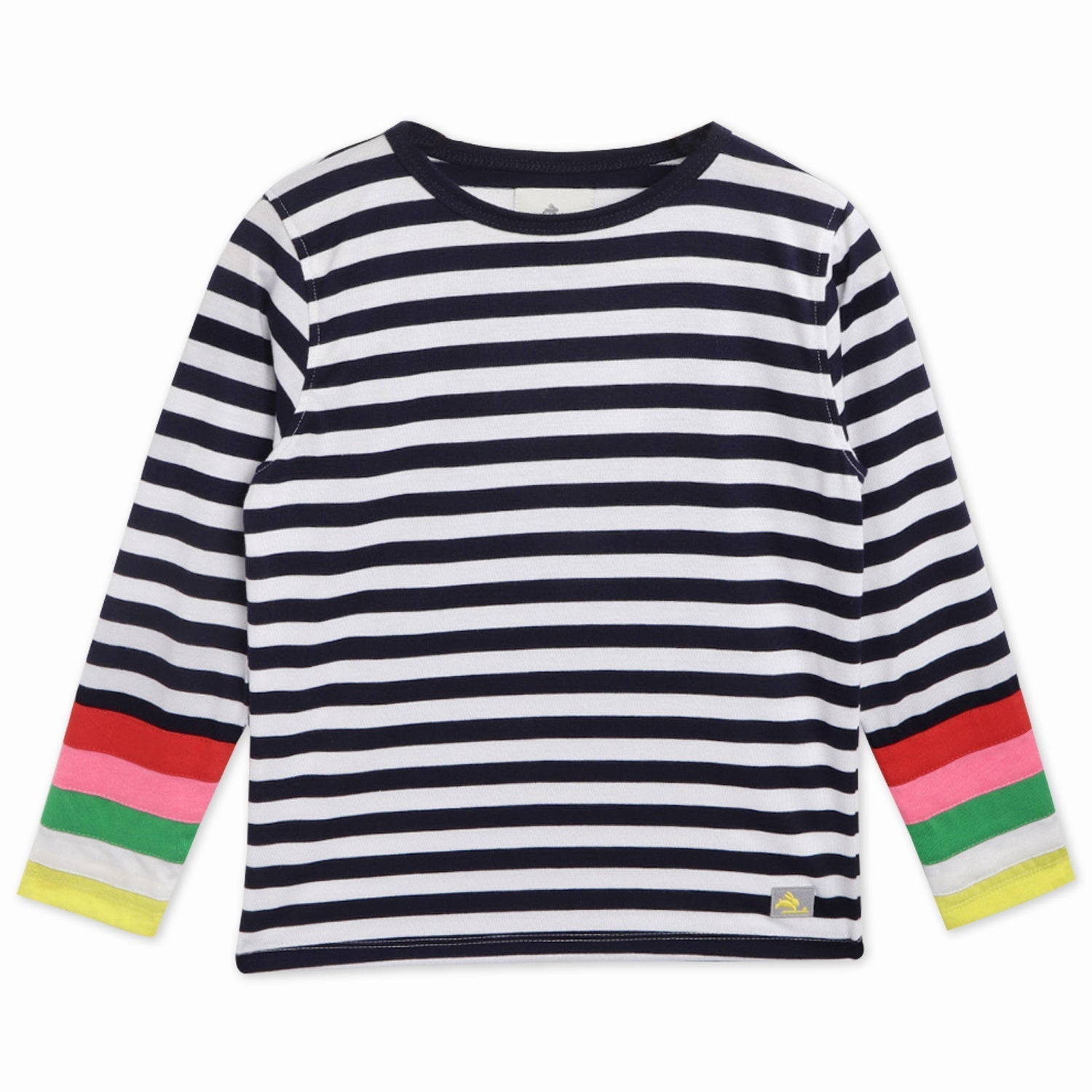Cherry Crumble Blue Stripes Breezy-Luxe Summer T-Shirt