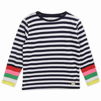 Blue Stripes Breezy-Luxe Summer T-Shirt