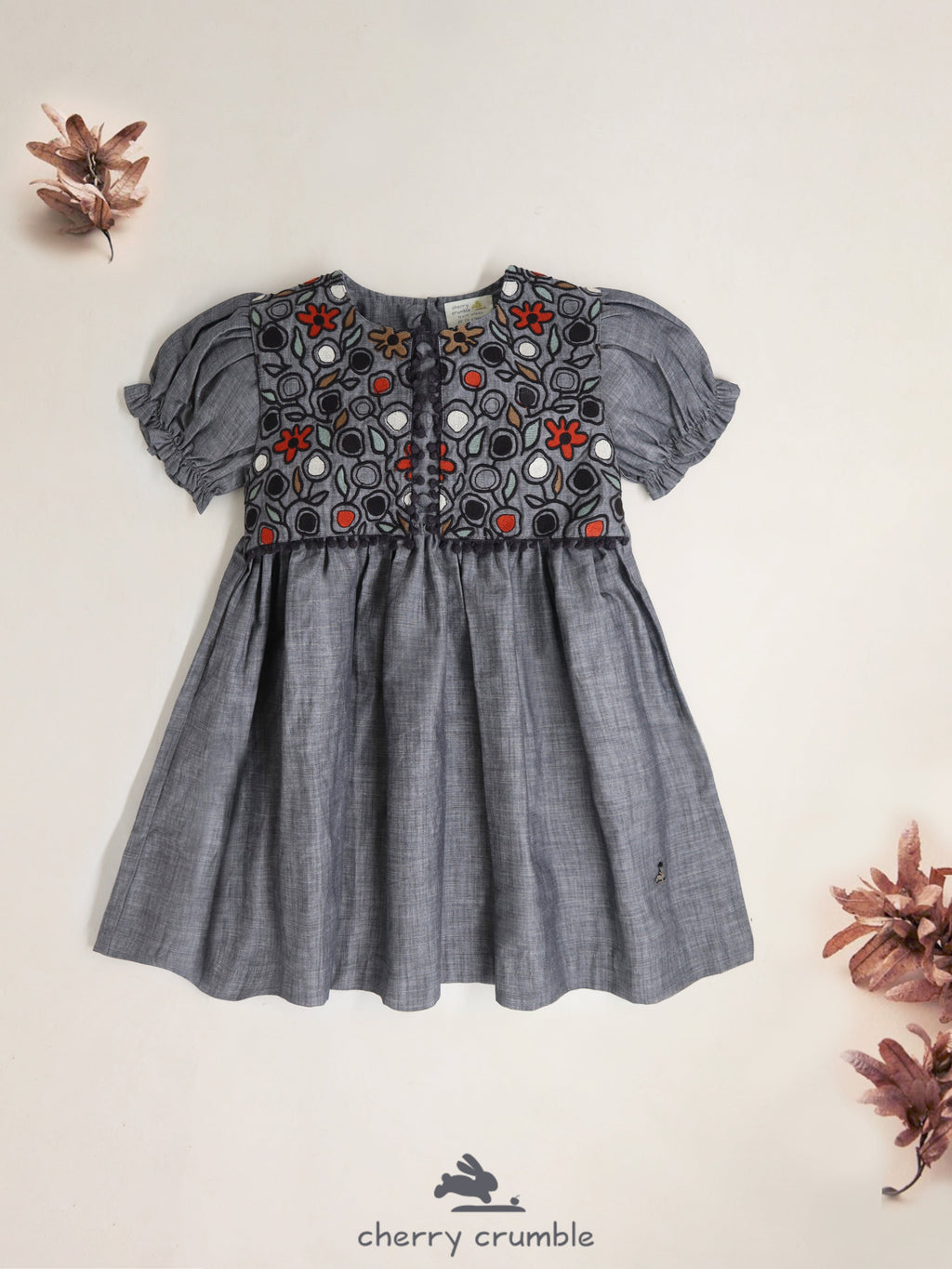 Cherry Crumble Grey Trendy Classic Dress