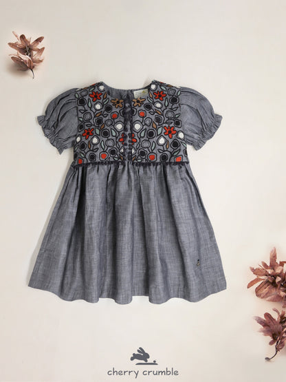 Cherry Crumble Grey Trendy Classic Dress