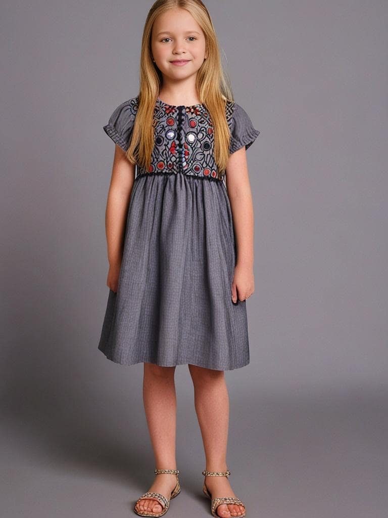 Cherry Crumble Grey Trendy Classic Dress