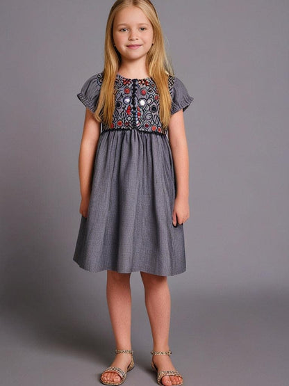 Cherry Crumble Grey Trendy Classic Dress