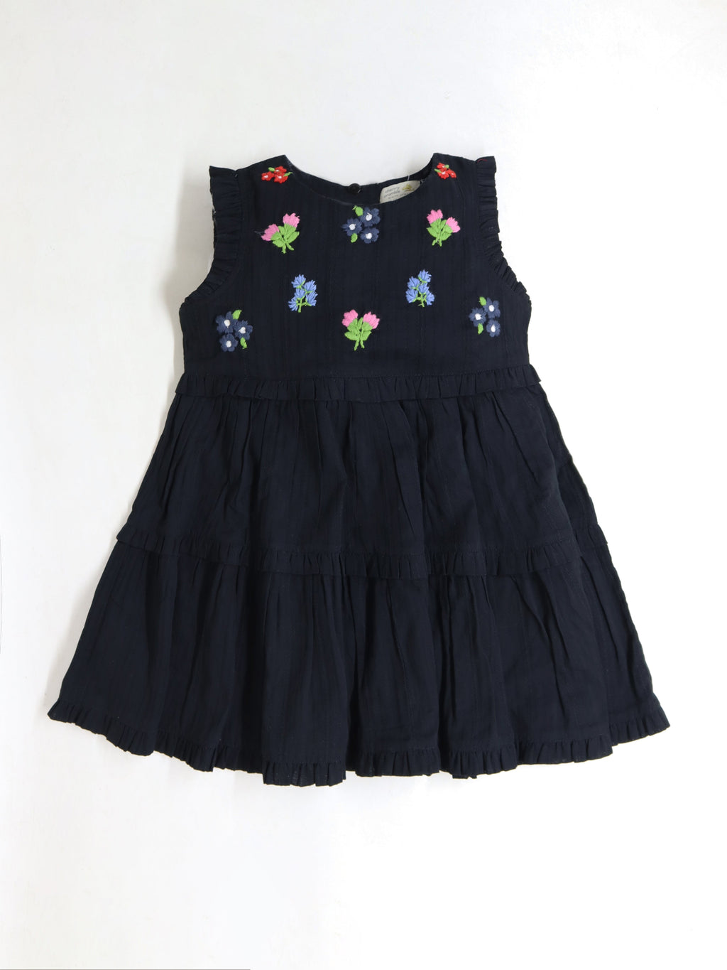 Cherry Crumble Black Solid Embroidered Trendy Winter Dress