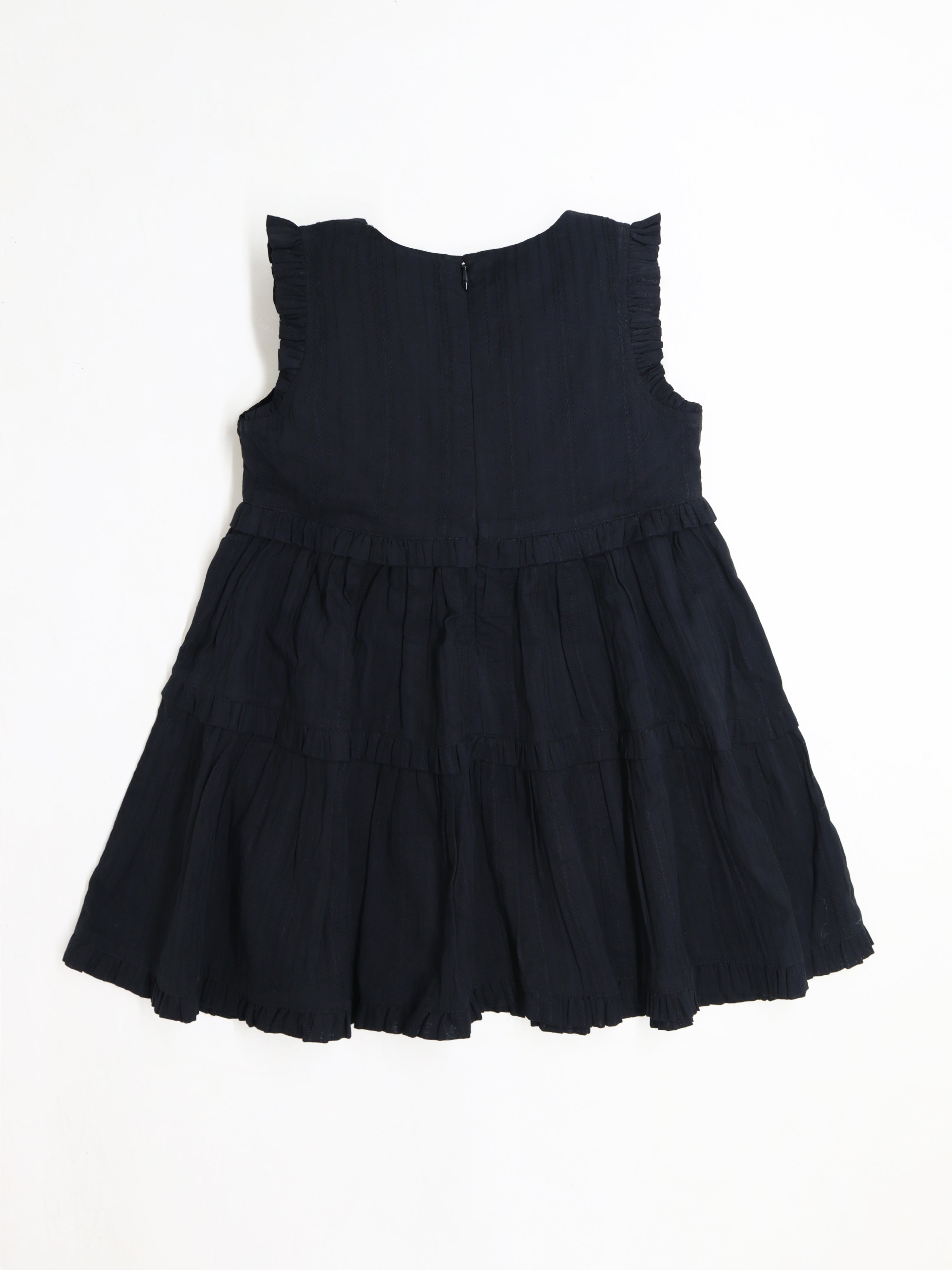Cherry Crumble Black Solid Embroidered Trendy Winter Dress