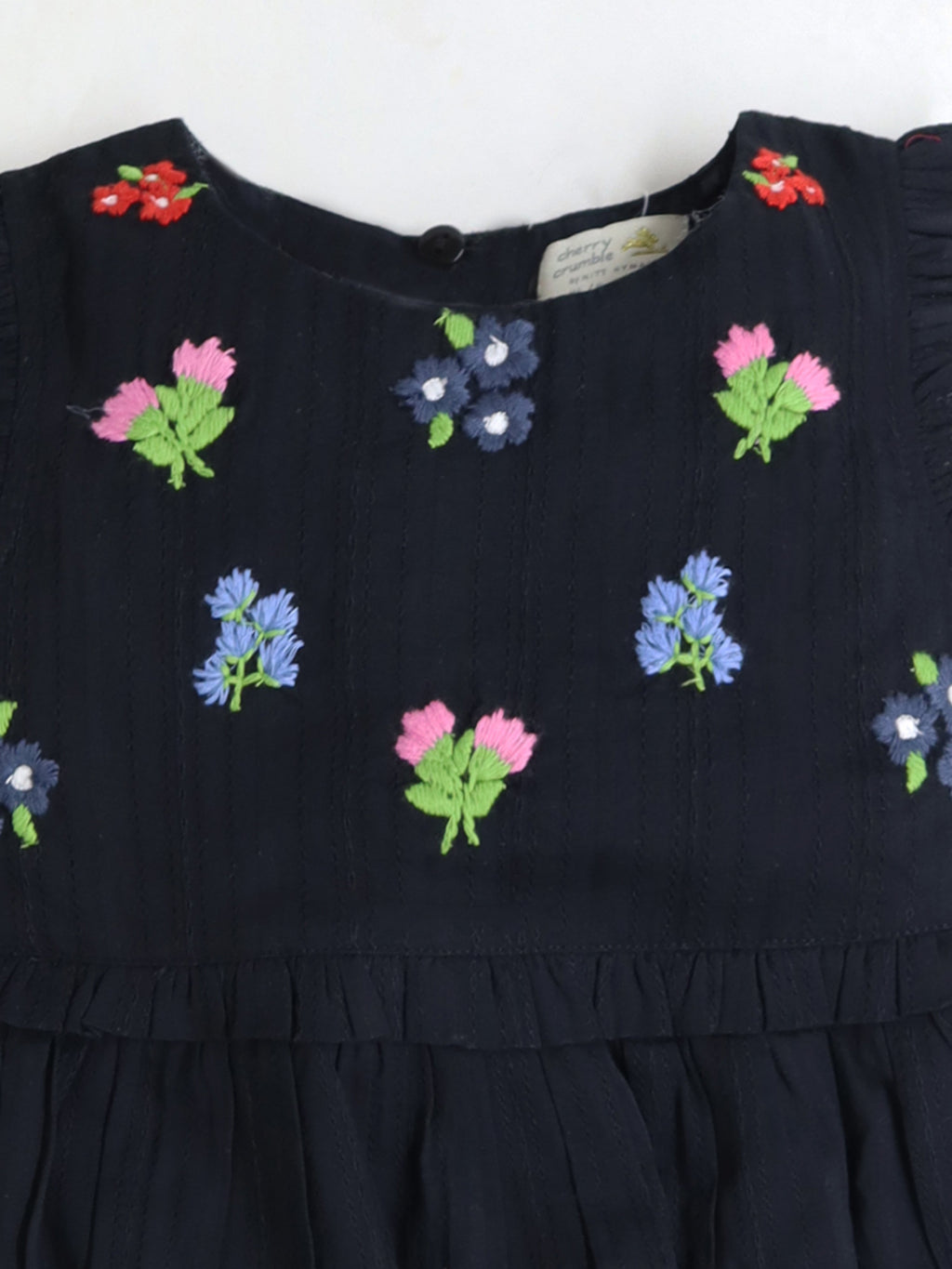 Cherry Crumble Black Solid Embroidered Trendy Winter Dress