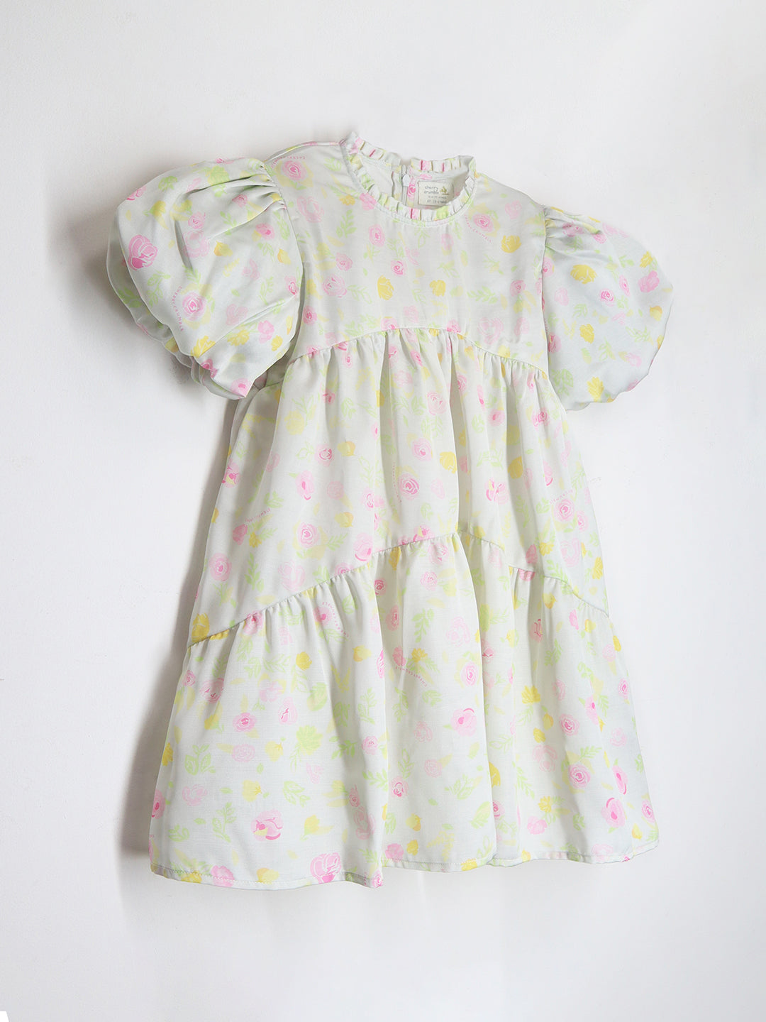 Cherry Crumble Mint Floral Printed Snug Summer Dress