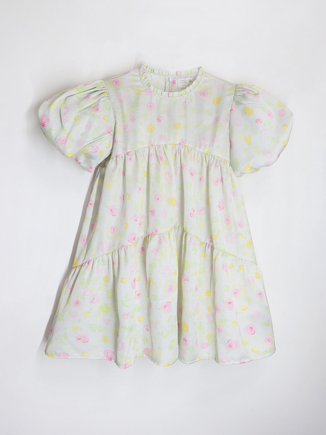 Cherry Crumble Mint Floral Printed Snug Summer Dress