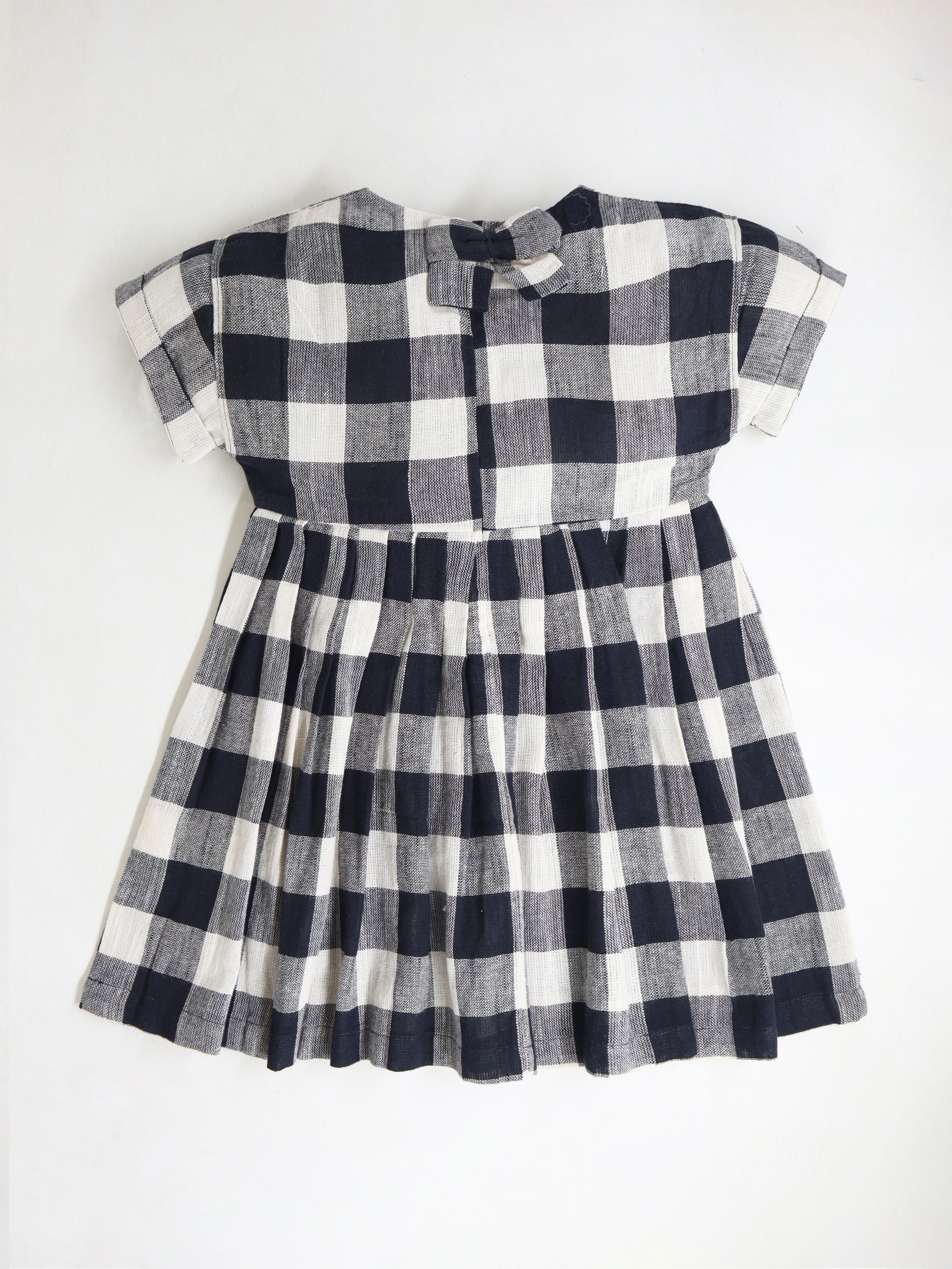 Cherry Crumble Black White Embroidered Playful Dress
