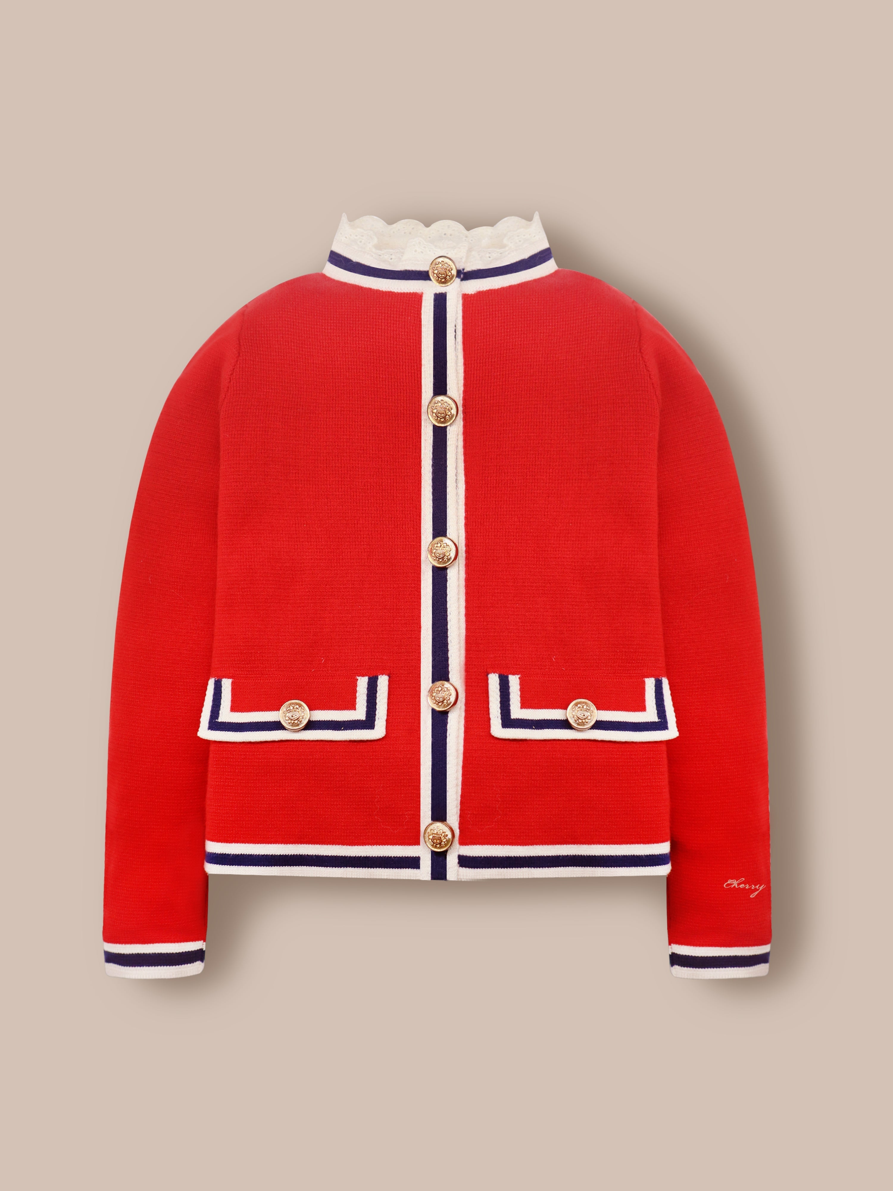 Cherry Crumble Red Cuddle Sweater Coat