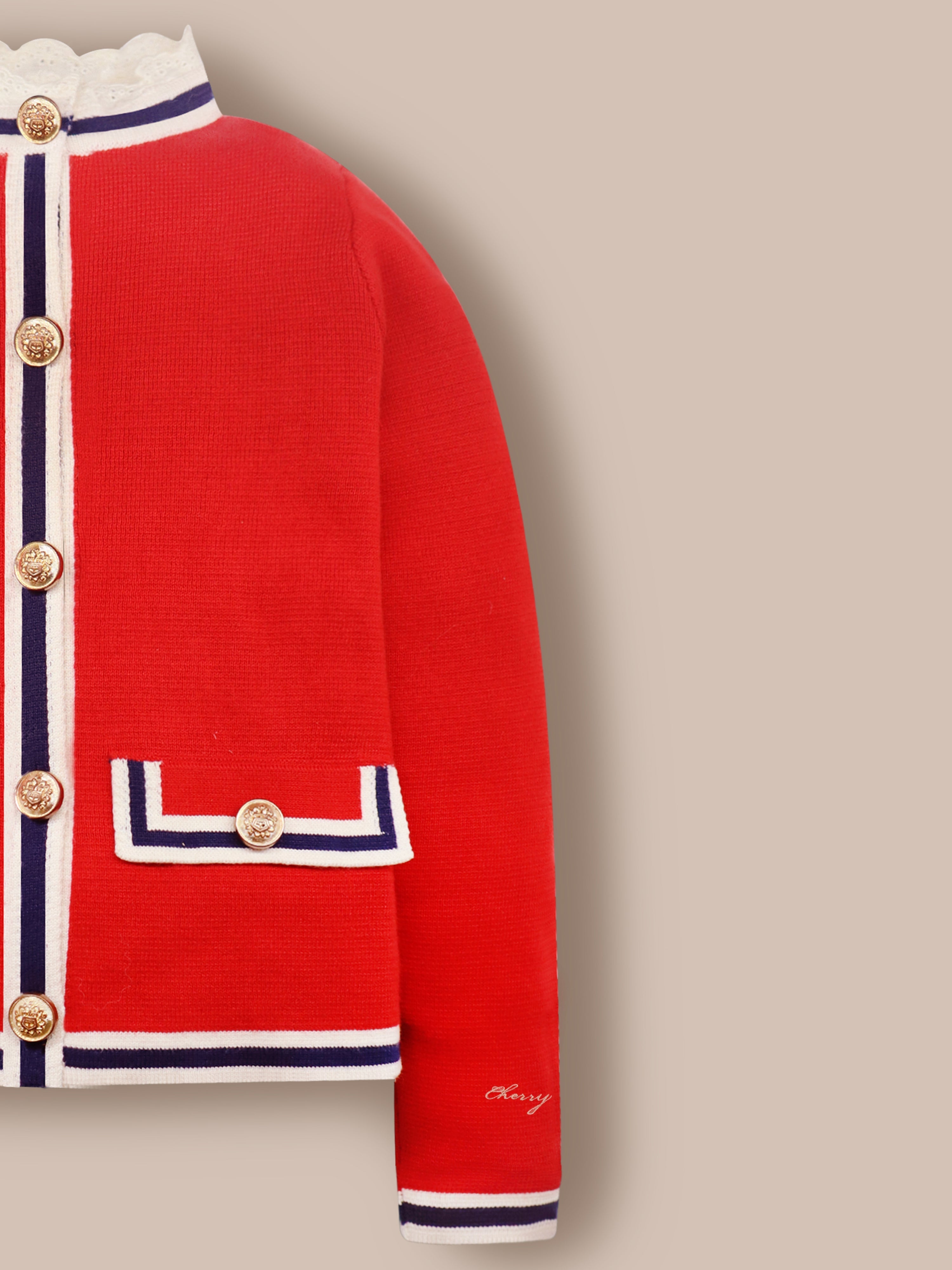 Cherry Crumble Red Cuddle Sweater Coat