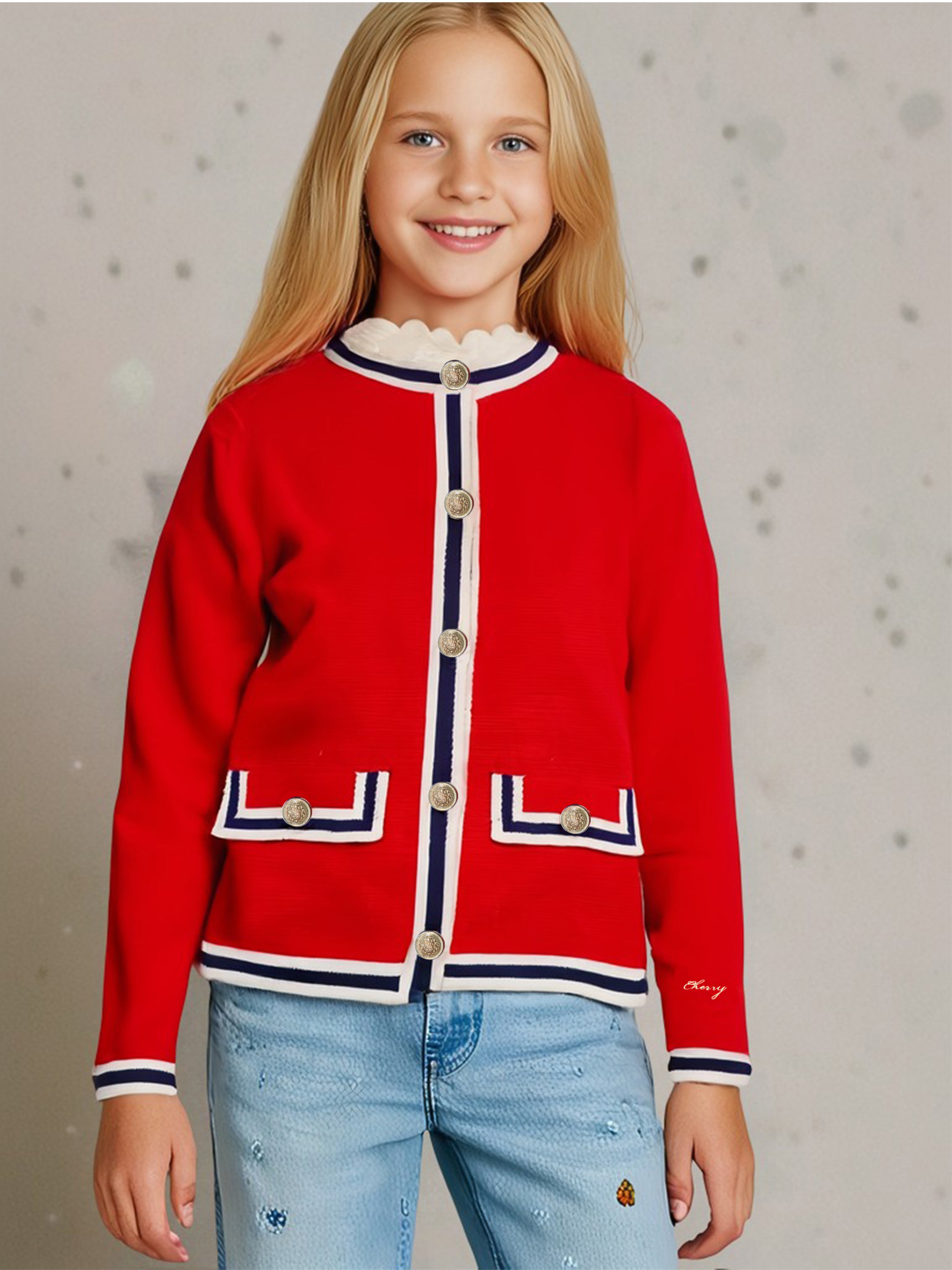 Cherry Crumble Red Cuddle Sweater Coat