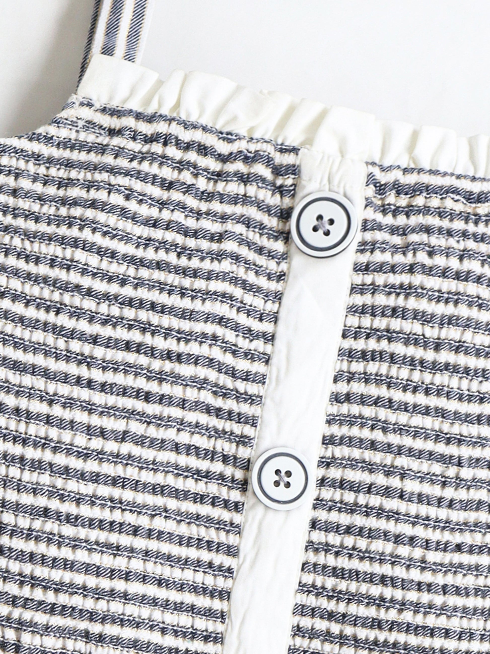 Cherry Crumble White Grey Striped Lovely Stylish Top