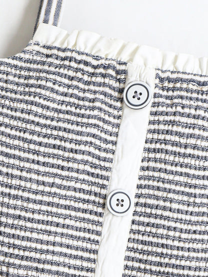 Cherry Crumble White Grey Striped Lovely Stylish Top