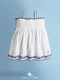 Cherry Crumble White Solid Trendy Stylish Top