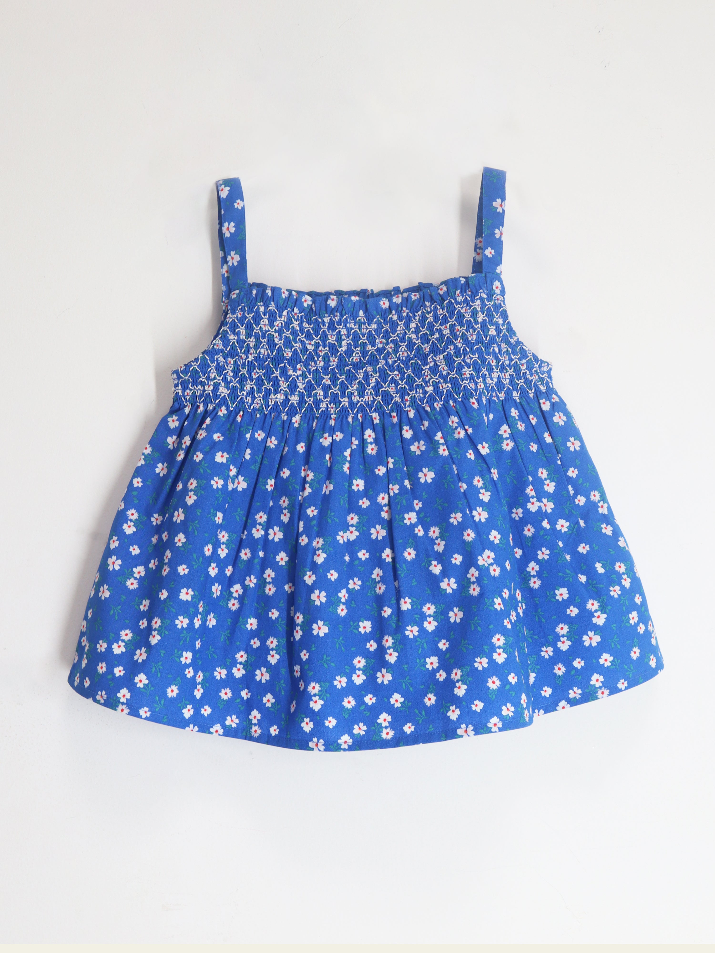 Cherry Crumble Blue Floral Printed Floral Sweet Stylish Top