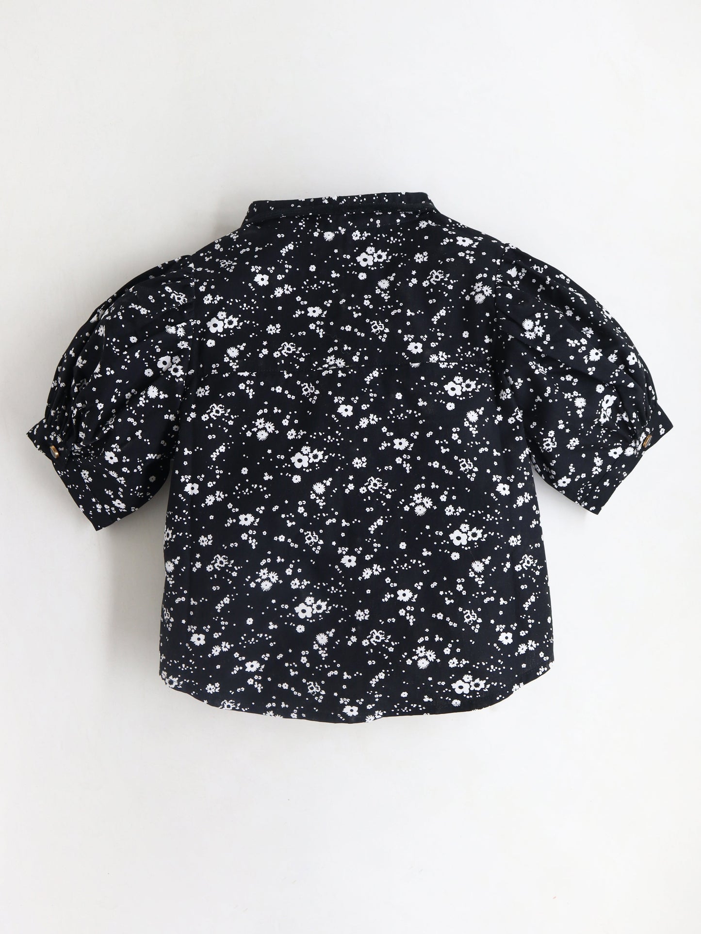 Cherry Crumble White Floral Printed Velvet Trendy Smart Top