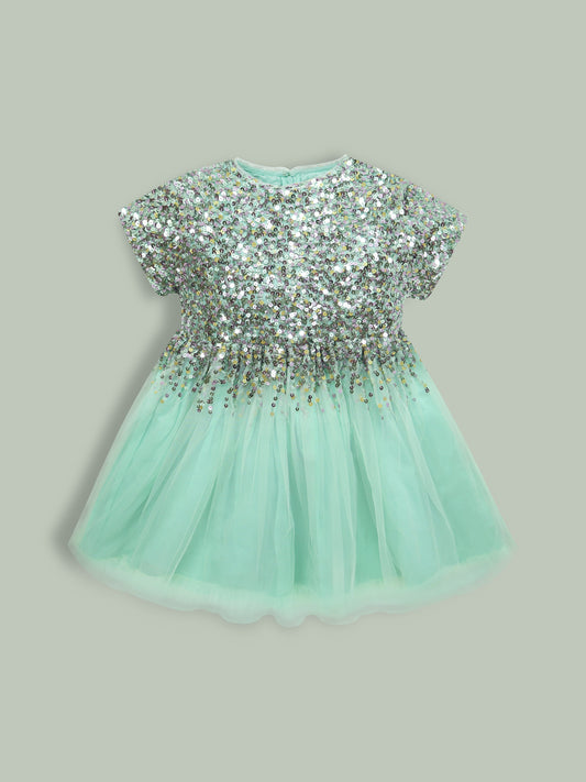 Cherry Crumble Mint Solid Cozy Stylish Summer Dress