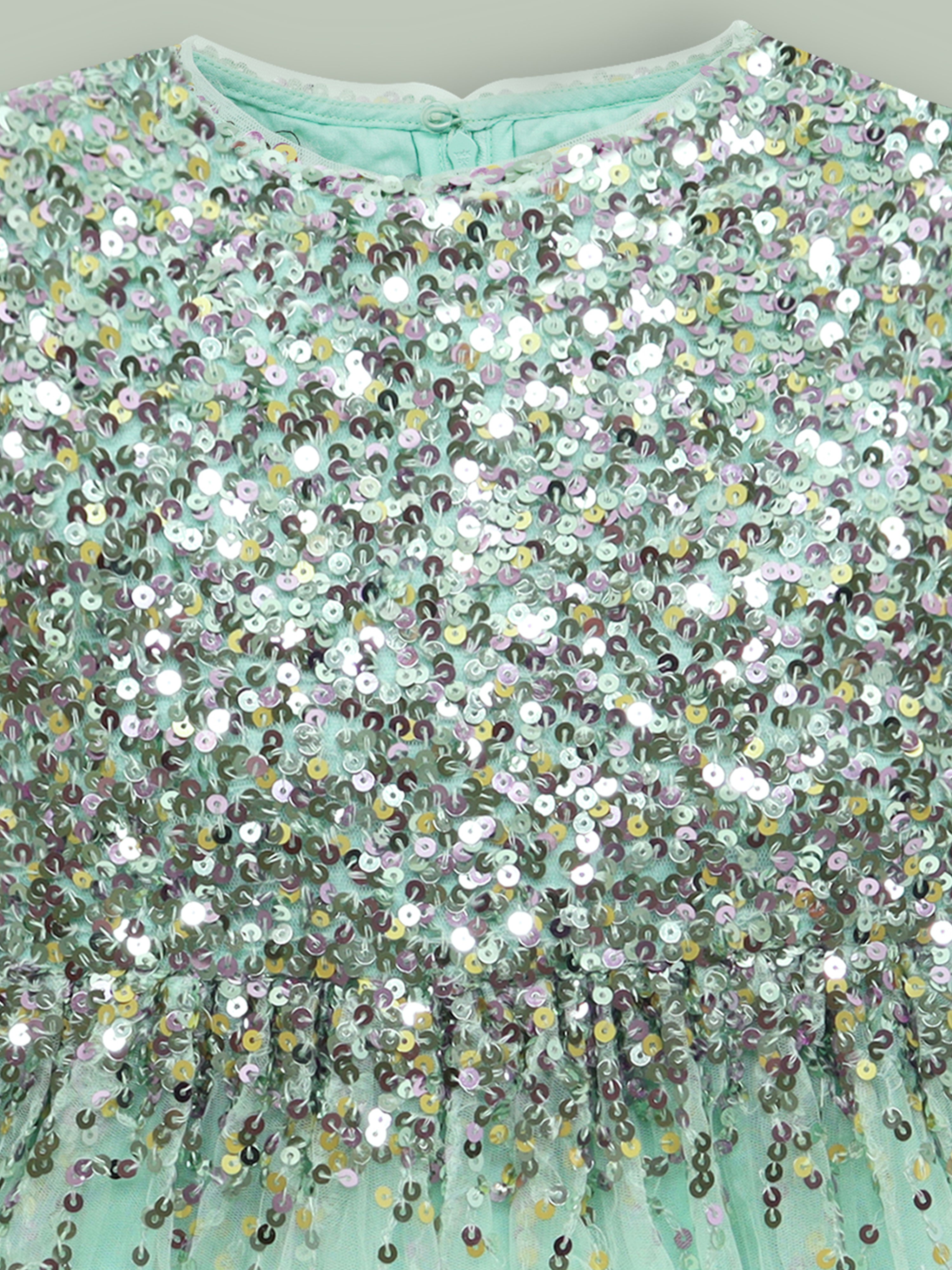 Cherry Crumble Mint Solid Cozy Stylish Summer Dress