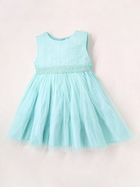 Cherry Crumble Blue Cute Graceful Summer Dress