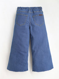 Girls Wide Blue Denim Pants