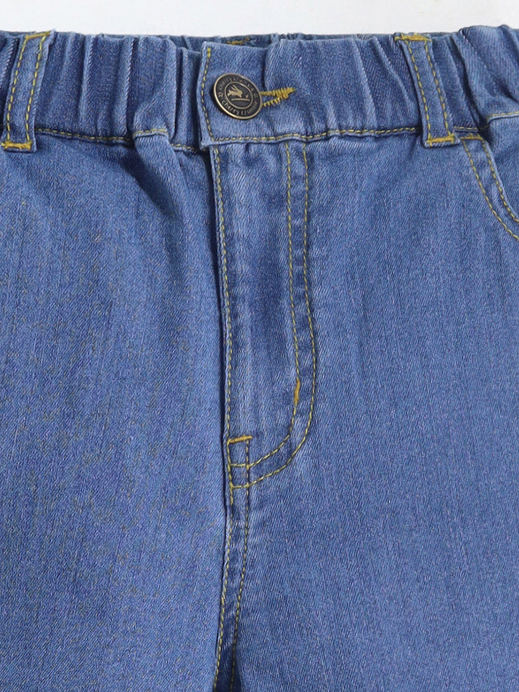 Cherry Crumble Blue Denim Denim Casual Wear Wide Leg Summer Jeans For Girls