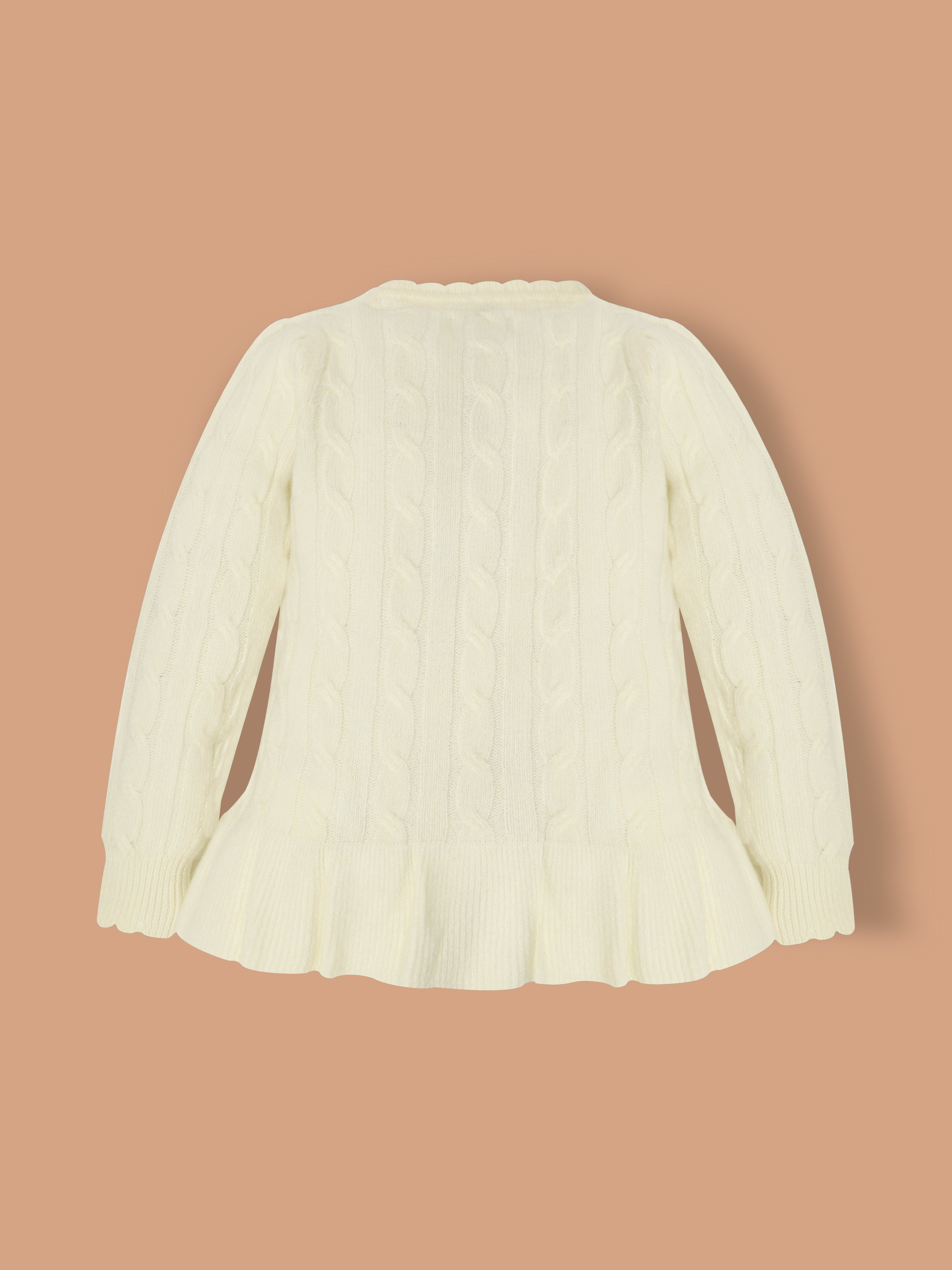 Cherry Crumble Cream Cable Knit Lovely Stylish Sweater