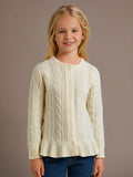 Cherry Crumble Cream Cable Knit Lovely Stylish Sweater
