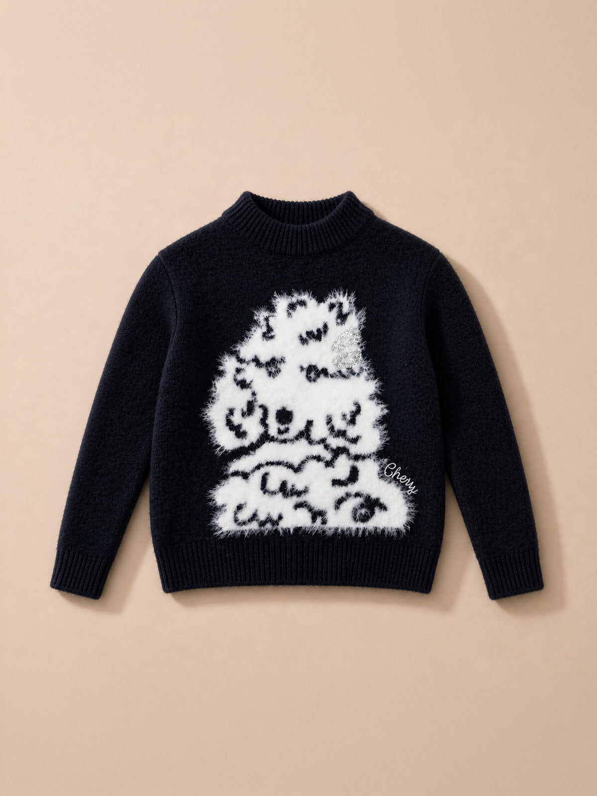 Girls Graphic Knit Winter Sweater