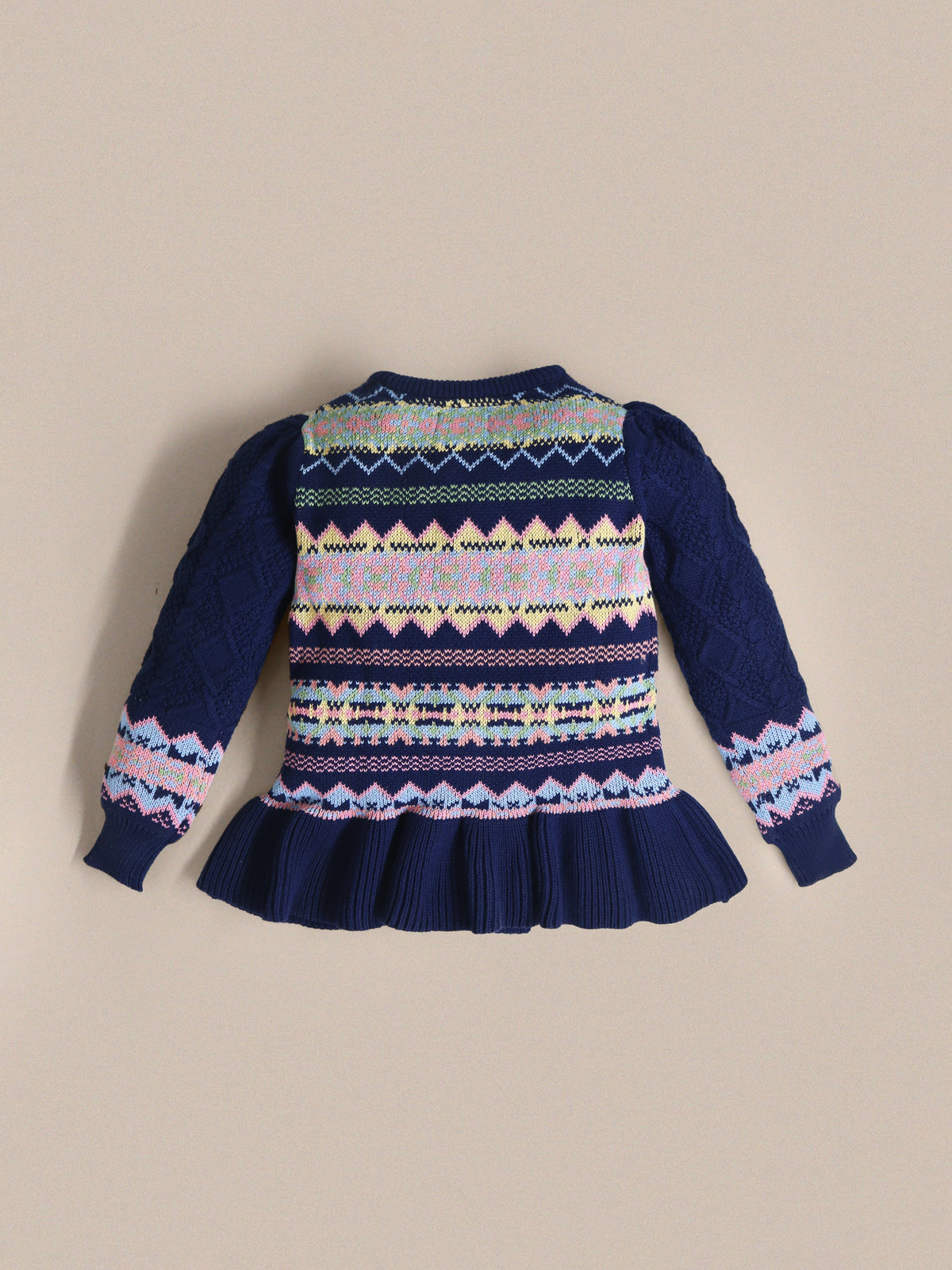 Cherry Crumble Multicolor Intarsia Sweet Stylish Winter Sweater