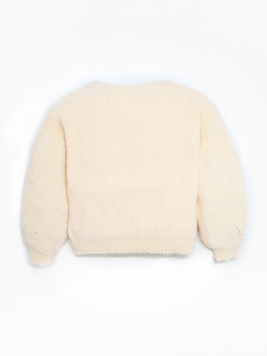 Cherry Crumble Peach Intarsia Sweet Stylish Sweater