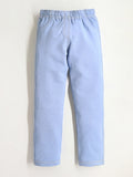 Cherry Crumble Light Blue Solid Terry Casual Wear Easy Fit Summer Jegging For Girls
