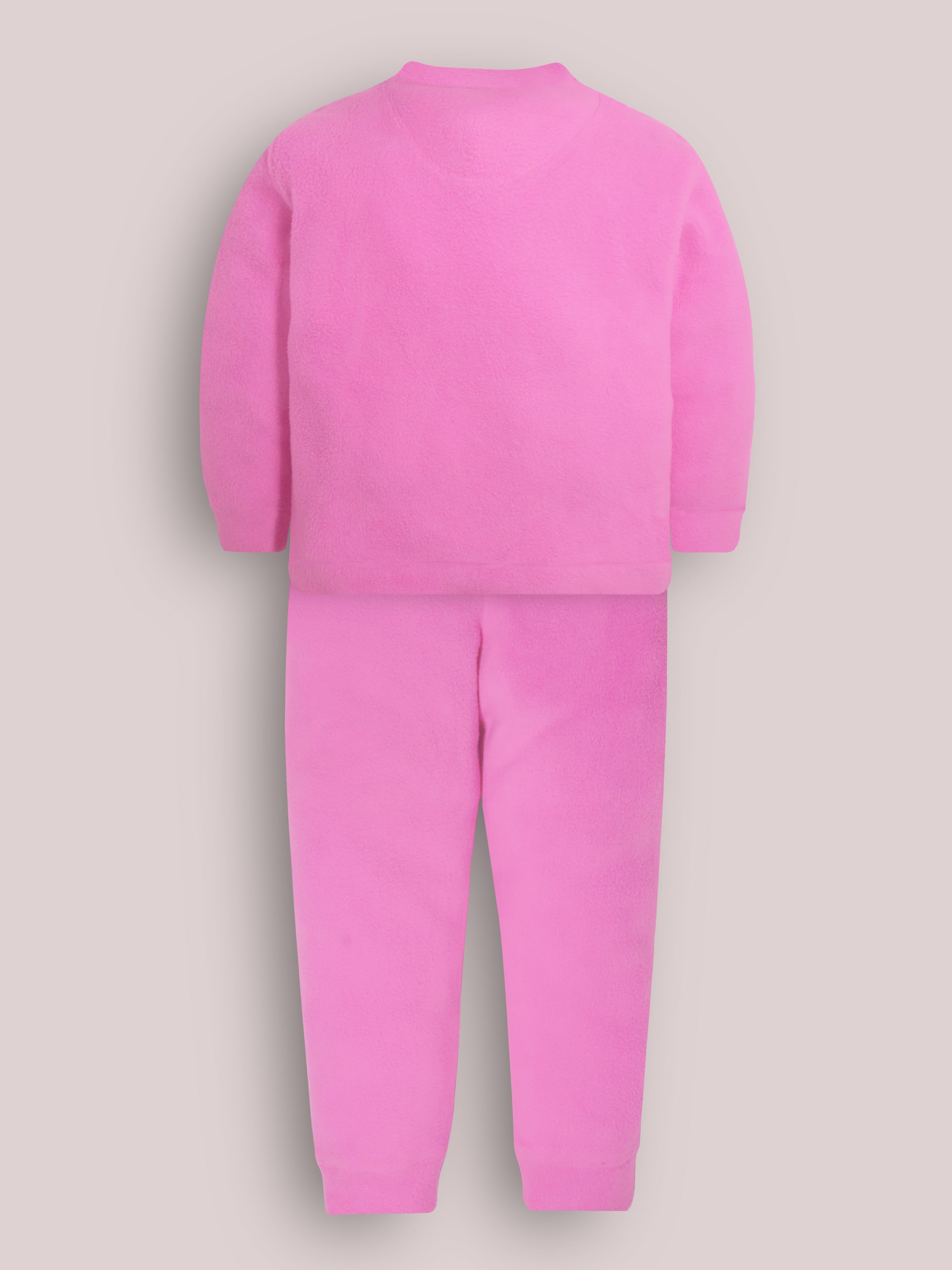 Cherry Crumble Pink Solid Applique Charming Elegant Winter Nightsuit