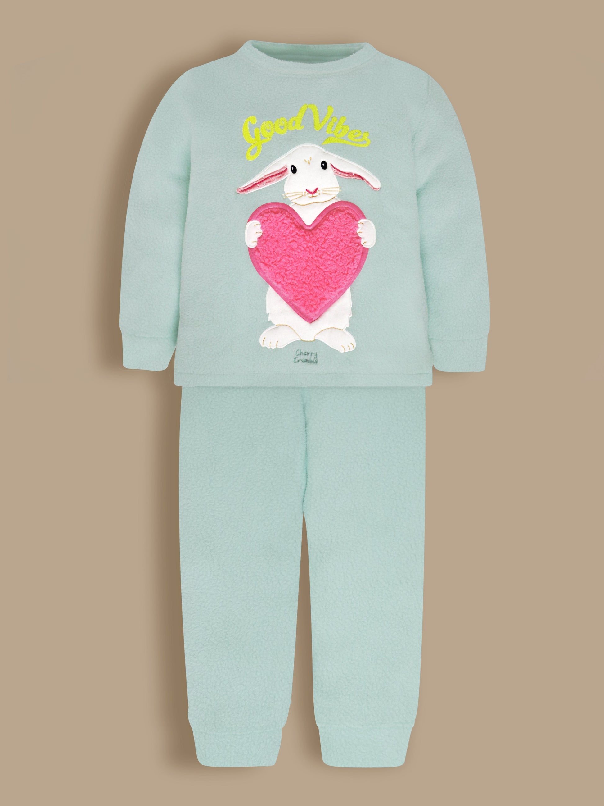 Cherry Crumble Mint Solid Applique Lovely Nightsuit