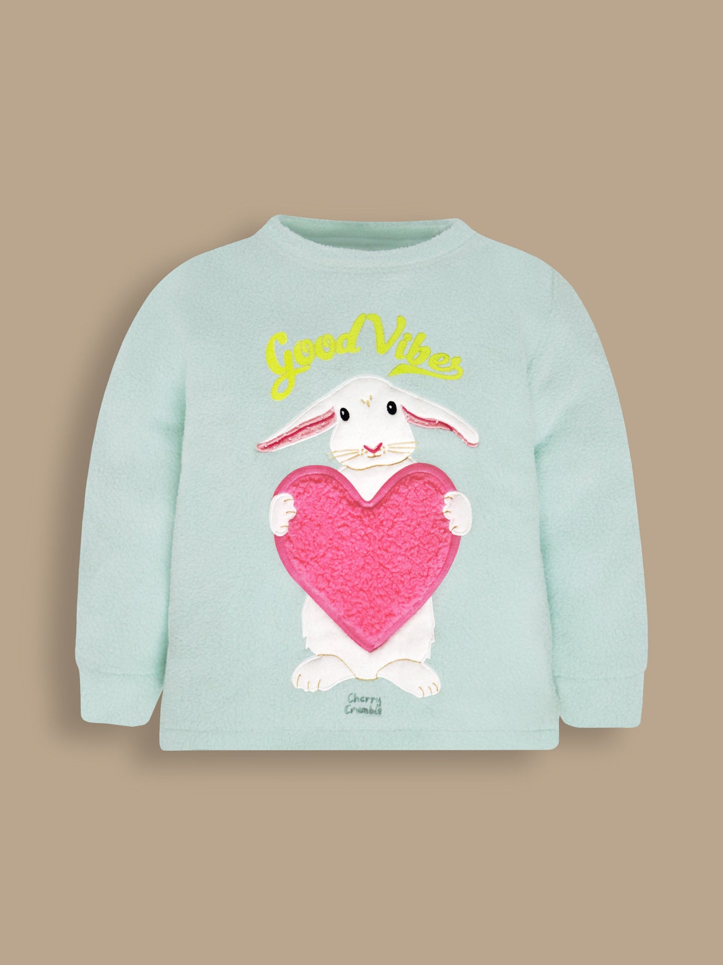 Cherry Crumble Mint Solid Applique Lovely Nightsuit