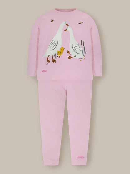 Pink Hug Sweatshirt Set