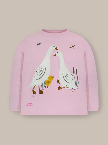 Pink Hug Sweatshirt Set