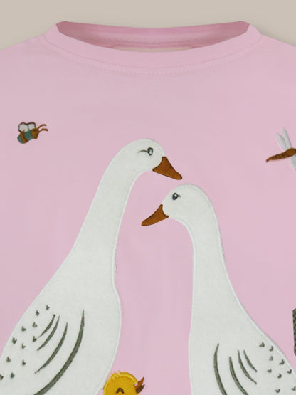 Pink Hug Sweatshirt Set