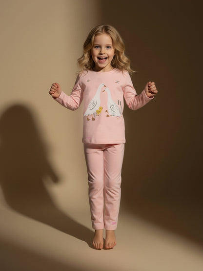 Pink Hug Sweatshirt Set