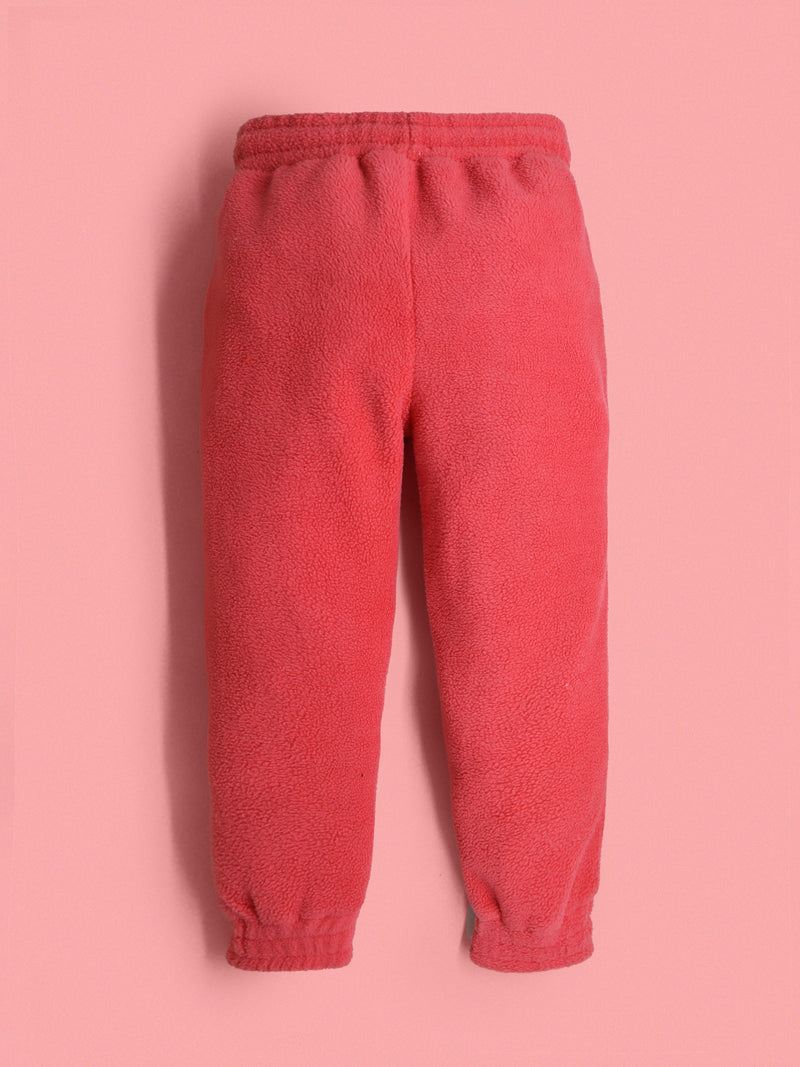 Coral Solid Applique Snug Smart Nightsuit