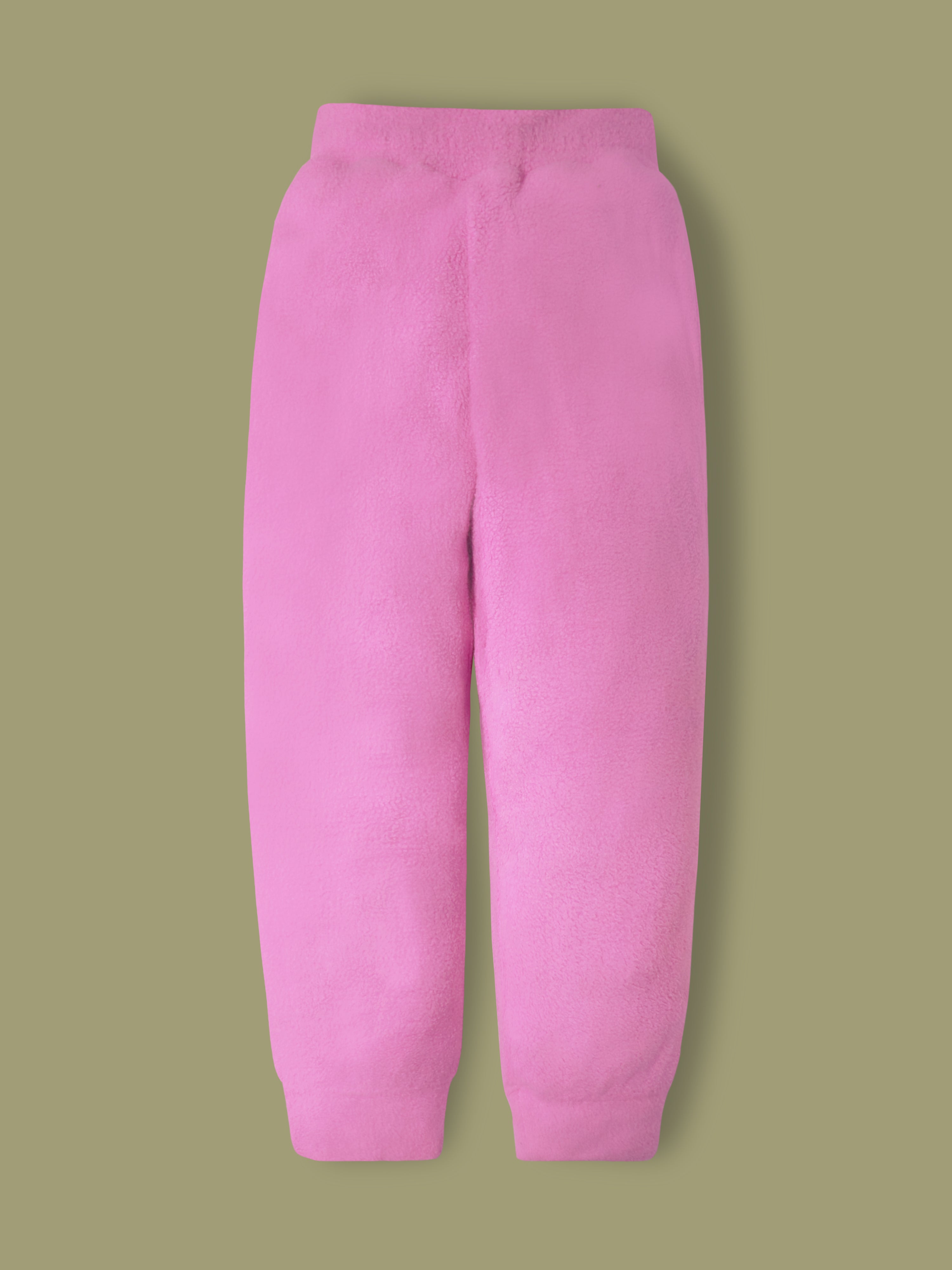 Cherry Crumble Pink Solid Applique Playful Smart Winter Nightsuit