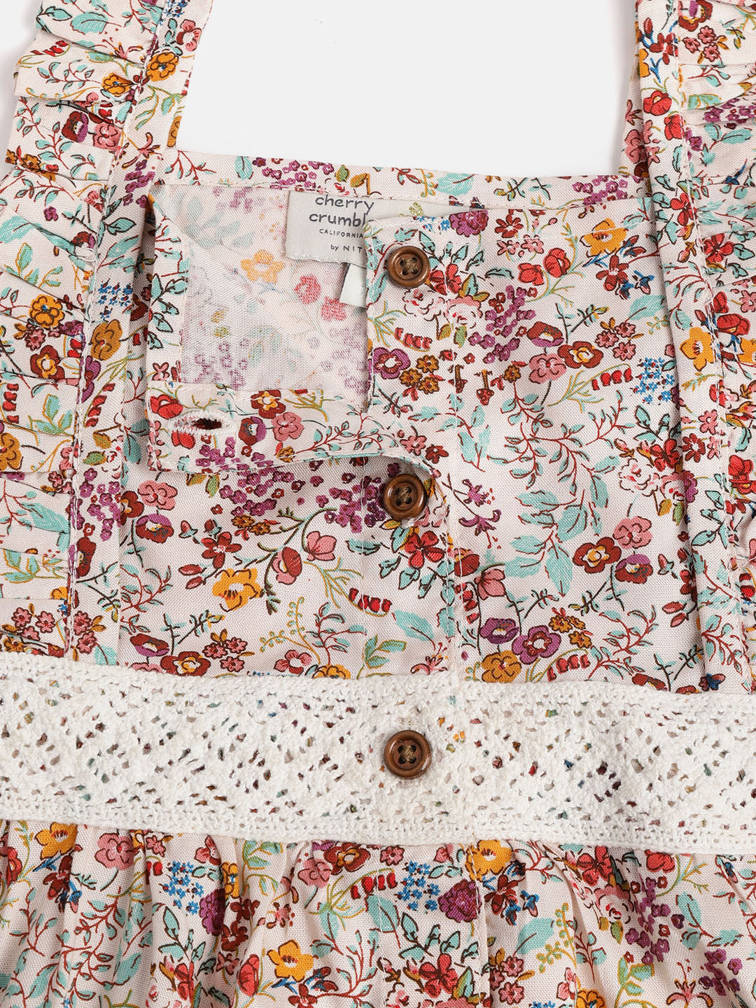 Cherry Crumble Multicolor Floral Printed Sweet Graceful Nightsuit